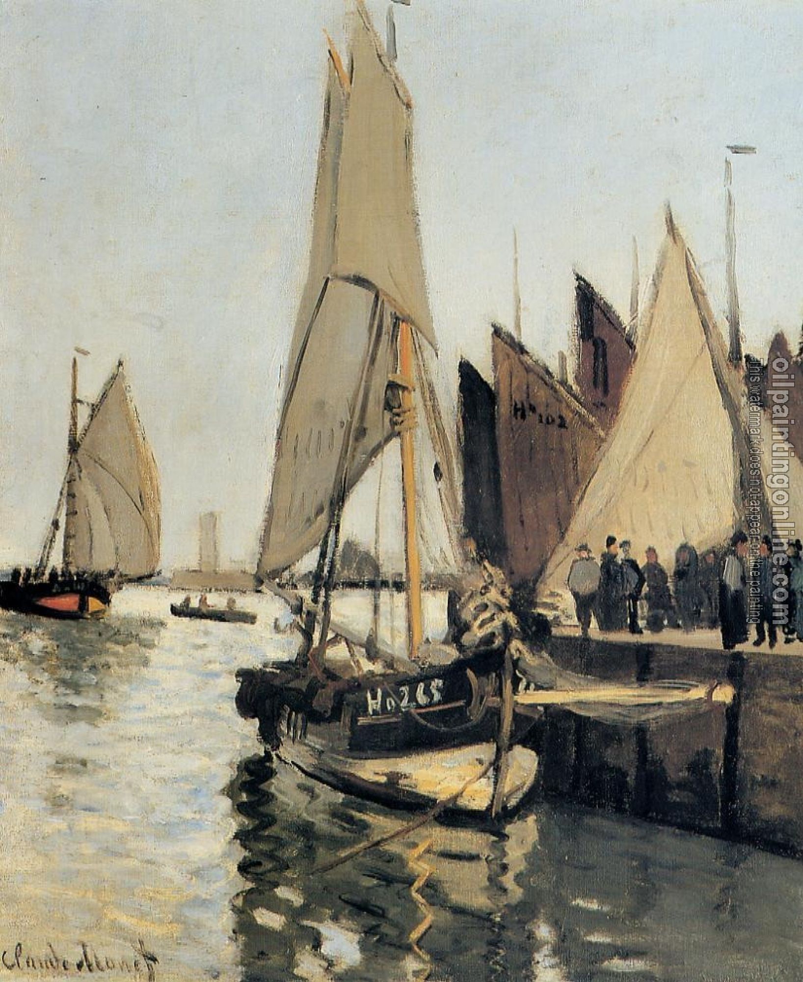 Monet, Claude Oscar - Sailing Boats at Honfleur